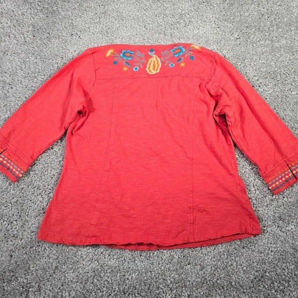 Parsley & Sage Women Embroidered Tunic Top Size Large Boho Artsy Cottage - Picture 7 of 12
